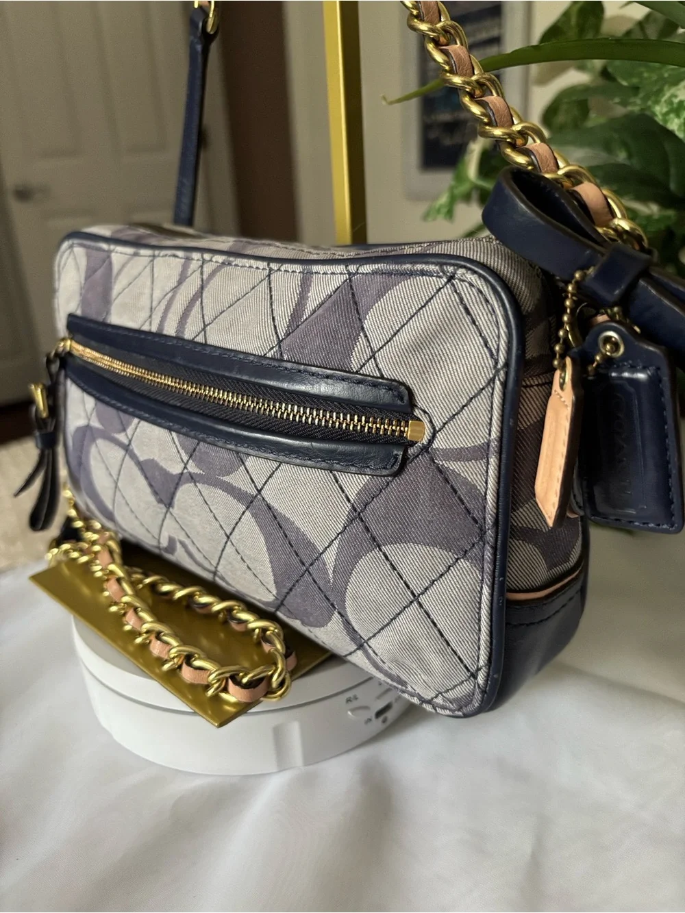 Coach Poppy Quilted Denim Crossbody